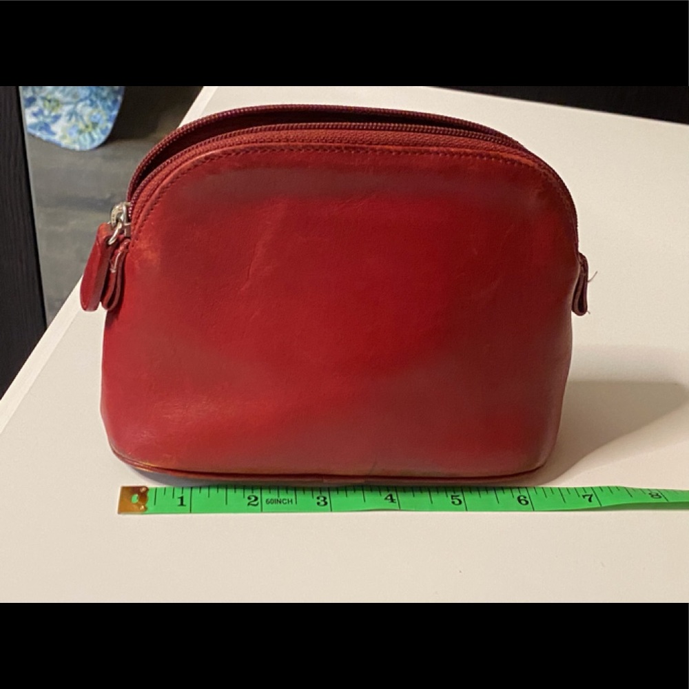 Coach Red zippered pouch
